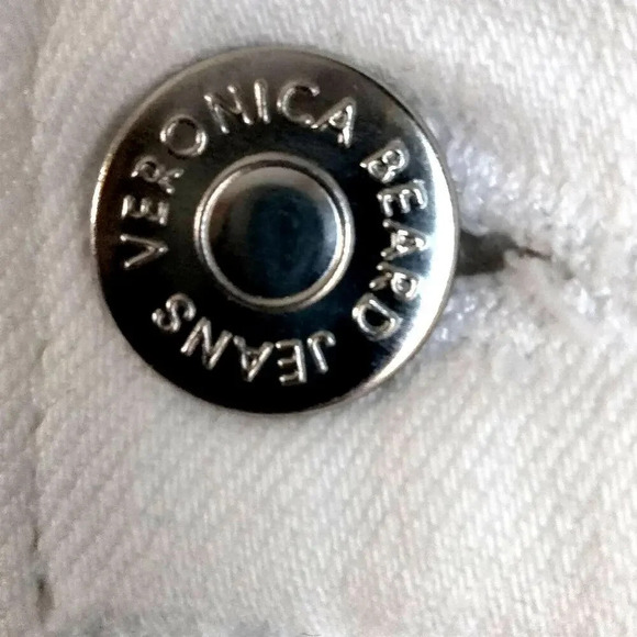 Veronica Beard Jeans  24 White Kate Skinny High Rise Snap Button side NEW - Picture 6 of 15